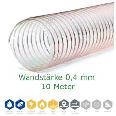 Absaugschlauch SMARTFLEX / BETAFLEX - 0,4 mm Wandstärke - 10-Meter Rolle