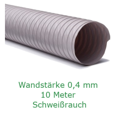 Absaugschlauch Schweissrauch - 0,4 mm Wandstärke - 10-Meter-Rolle