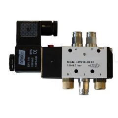 5/2 Wege-Steuerventil - 1/8 - monostabil - elektro-pneumatisch - mit Spule und LED-Stecker (Abb. ähnlich)