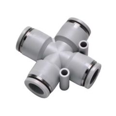 X-Steckverbindung 6 - 6 mm grau