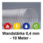 Absaugschlauch SMARTFLEX/BETAFLEX - 0,4 mm Wandstärke - 10-Meter Rolle