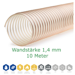 Absaugschlauch SMARTFLEX / BETAFLEX - 1,4 mm Wandstärke - 10-Meter Rolle
