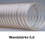 Absaugschlauch flexibel und robust - 0,6 mm Wandstärke