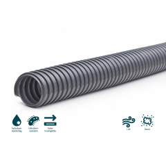 Flexibler PVC-Schlauch APDatec 412 mit schlagfester Hart-PVC-Spirale